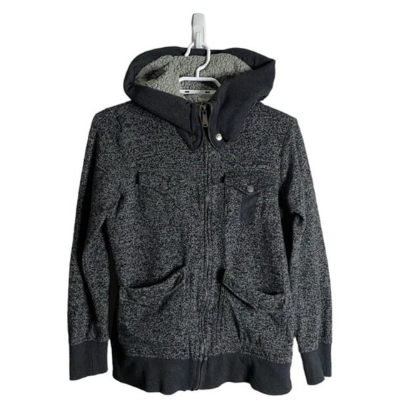 Burton Women's Gray Full Zip Knit Hoodie Jacket - Picture 1 of 8